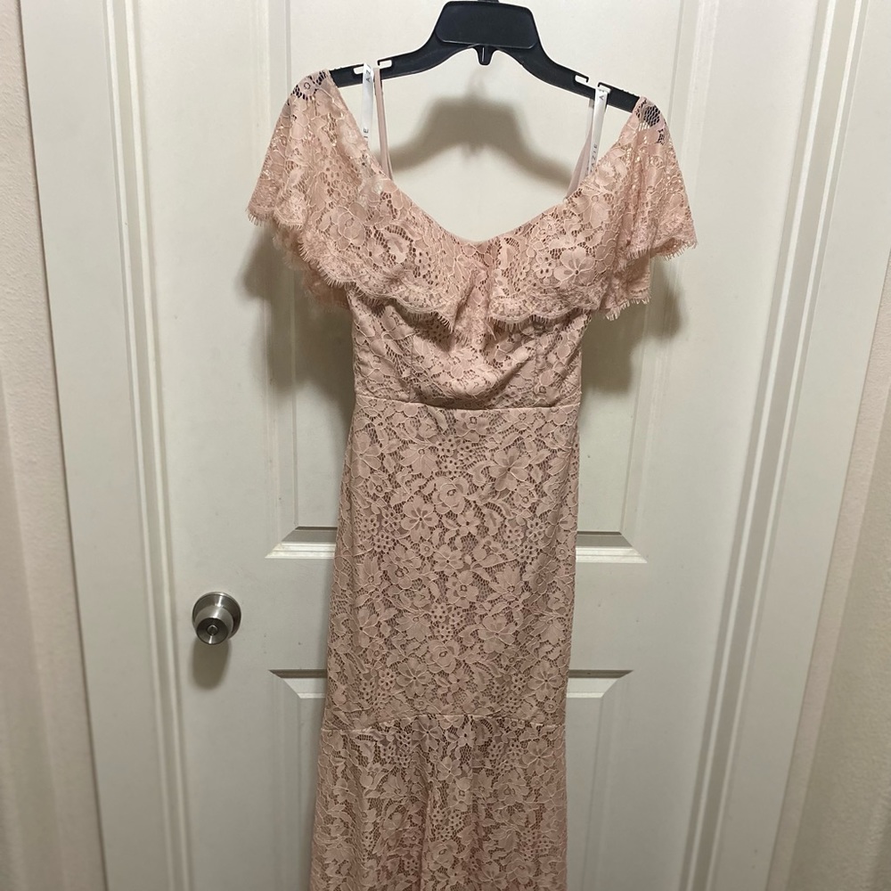 Lace bridesmaids dress